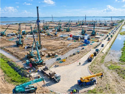 Thi công xây dựng nhà máy sản xuất mạch bán dẫn LG Innotek Việt Nam Hải Phòng